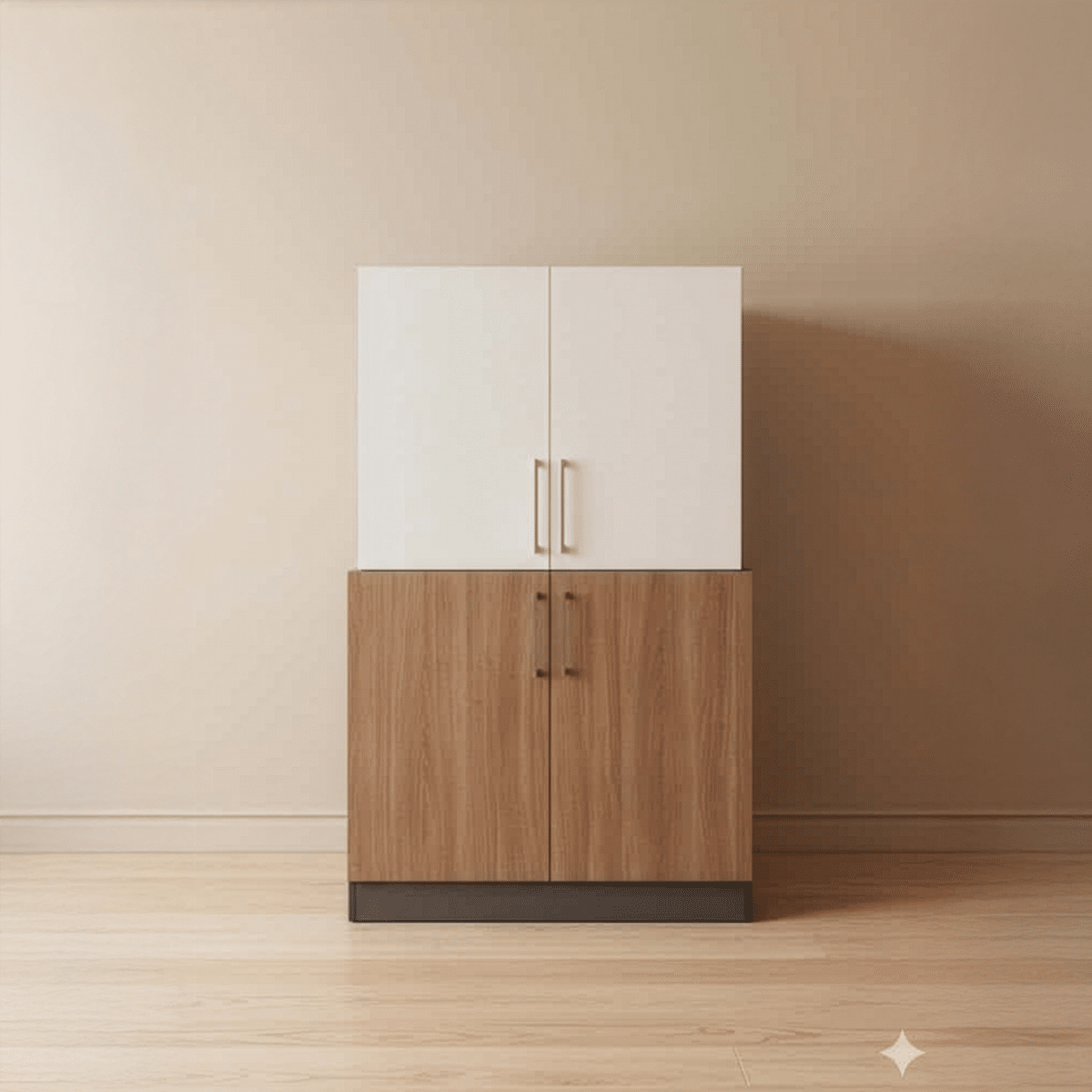 مطبخ مودرن-أبيض×خشبيRA-K55