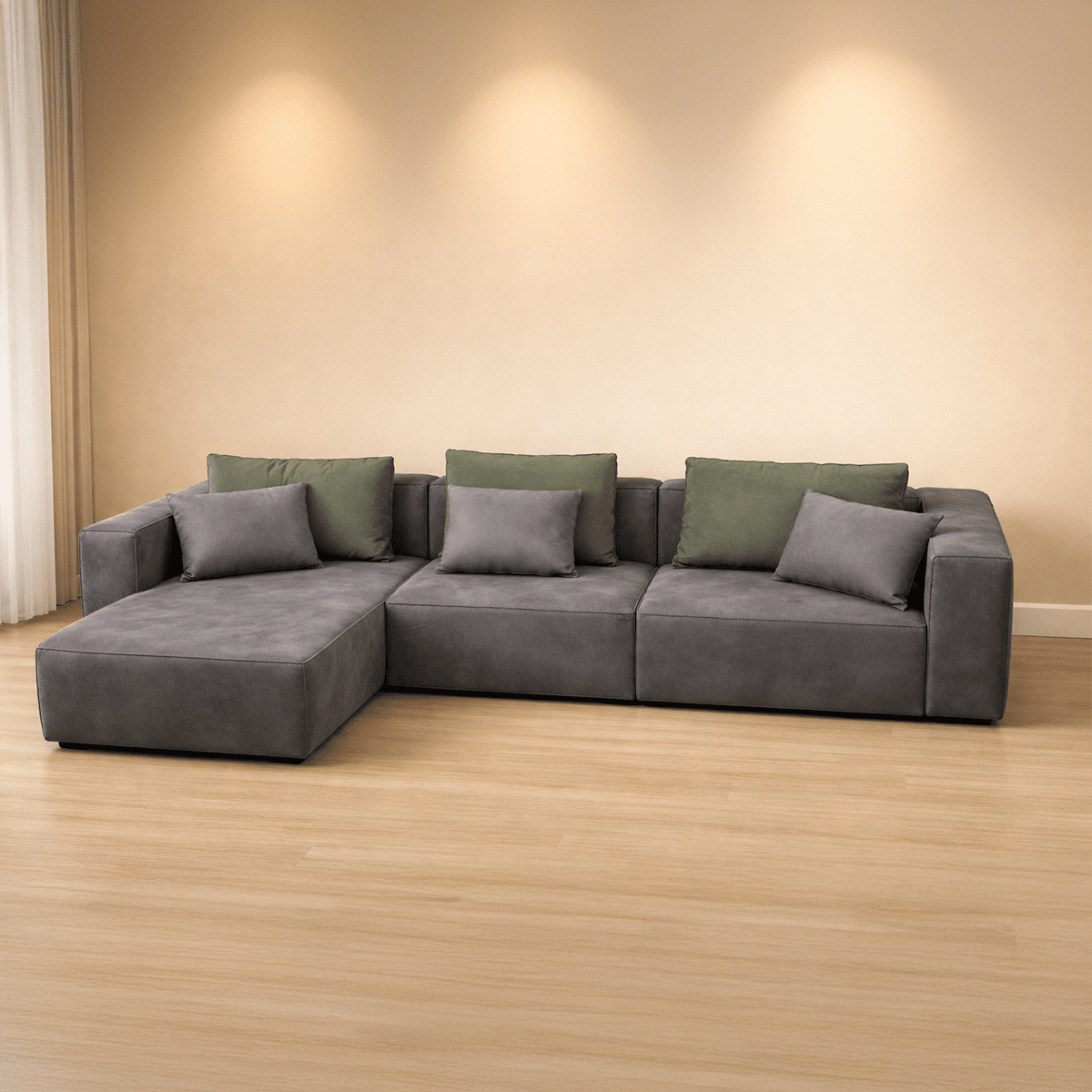 Modern corner sofa 328×190cm - Gray RA-SF263