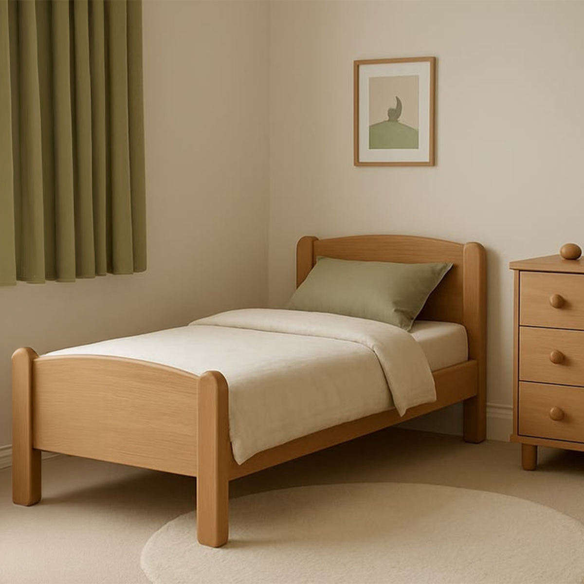 Modern bed 100x200cm - wood  RA-BD186
