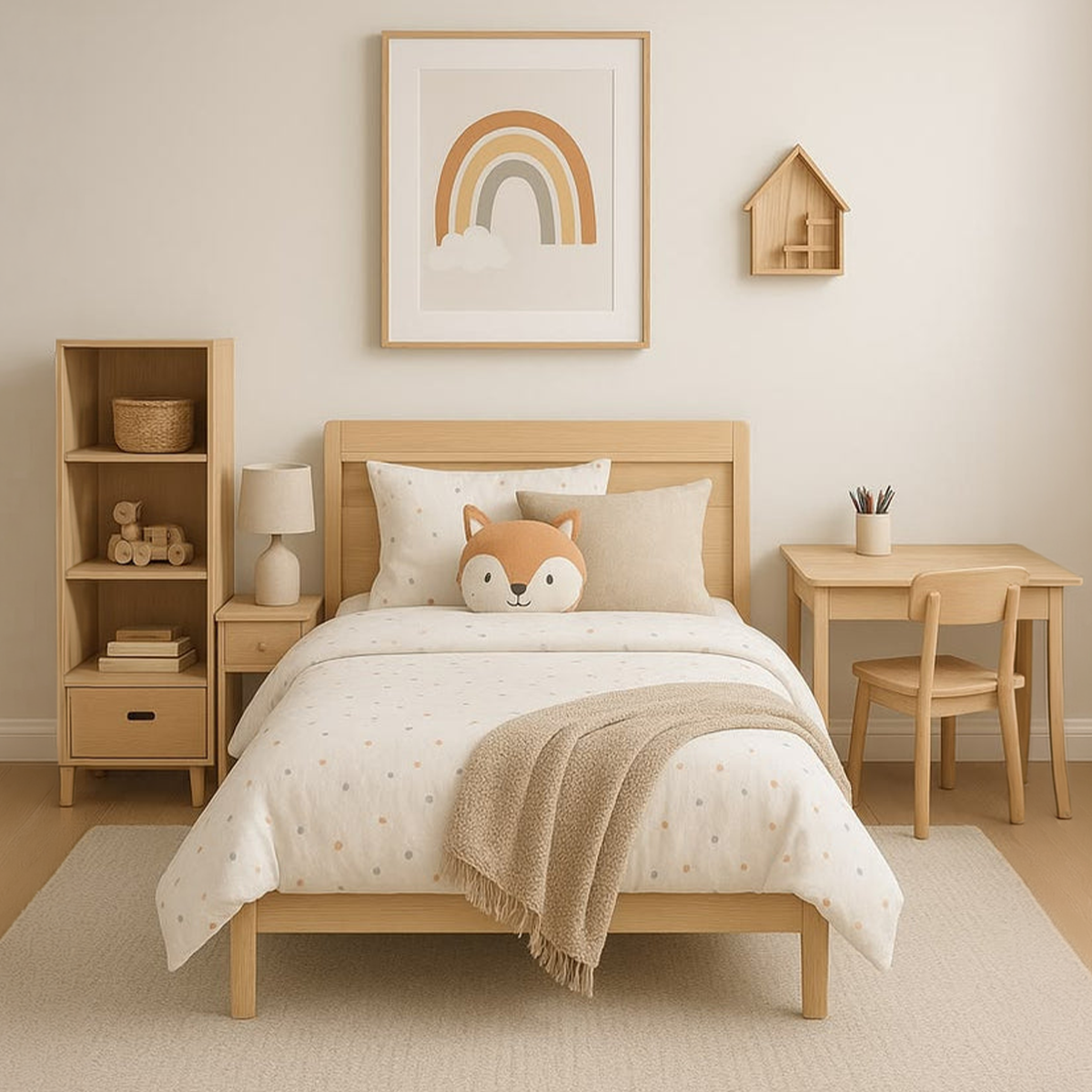 Modern bed 100x200cm - wood  RA-BD189