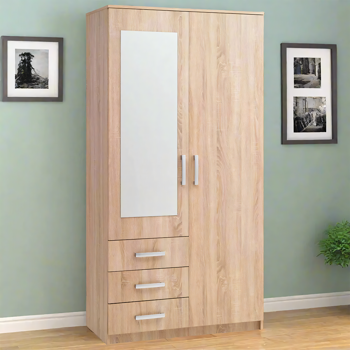 دولاب ملابس مودرن 120×220سم-خشبي RA-D196