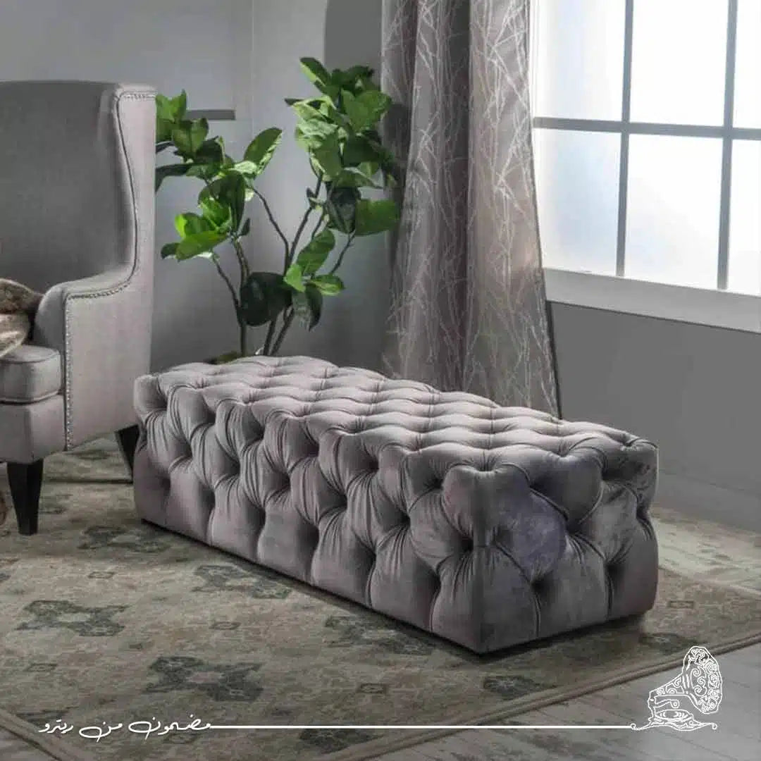 Quilted bench 45x120cm - Grey RA-BC01