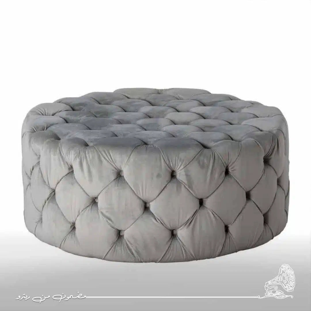 70cm Quilted Pouf - Grey RA-BF07