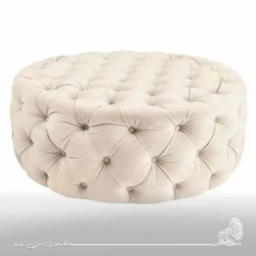 Quilted pouf 70x30cm - Off White RA-BF11