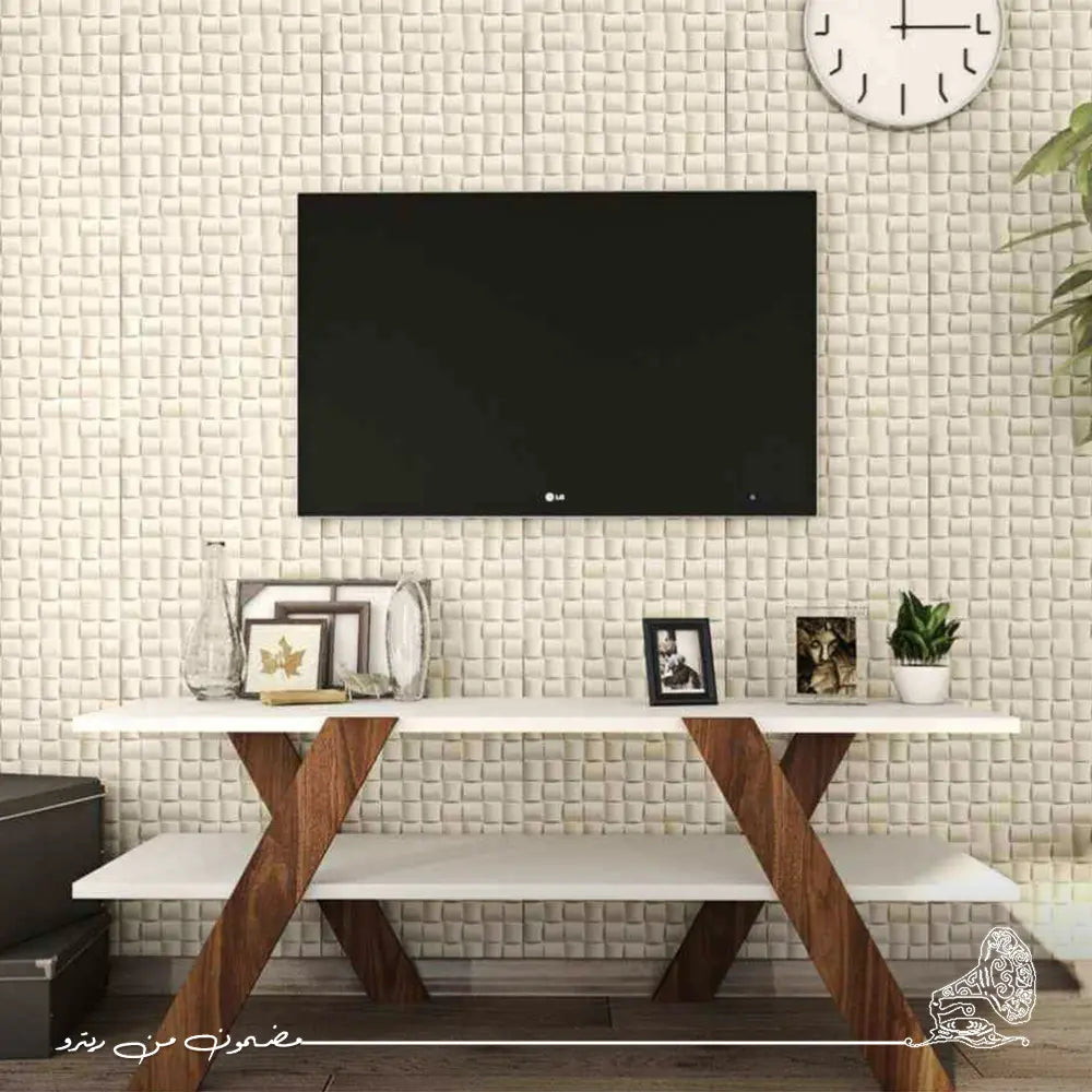 ترابيزة تلفزيون 120×30سم– بني×أبيض RA-U34