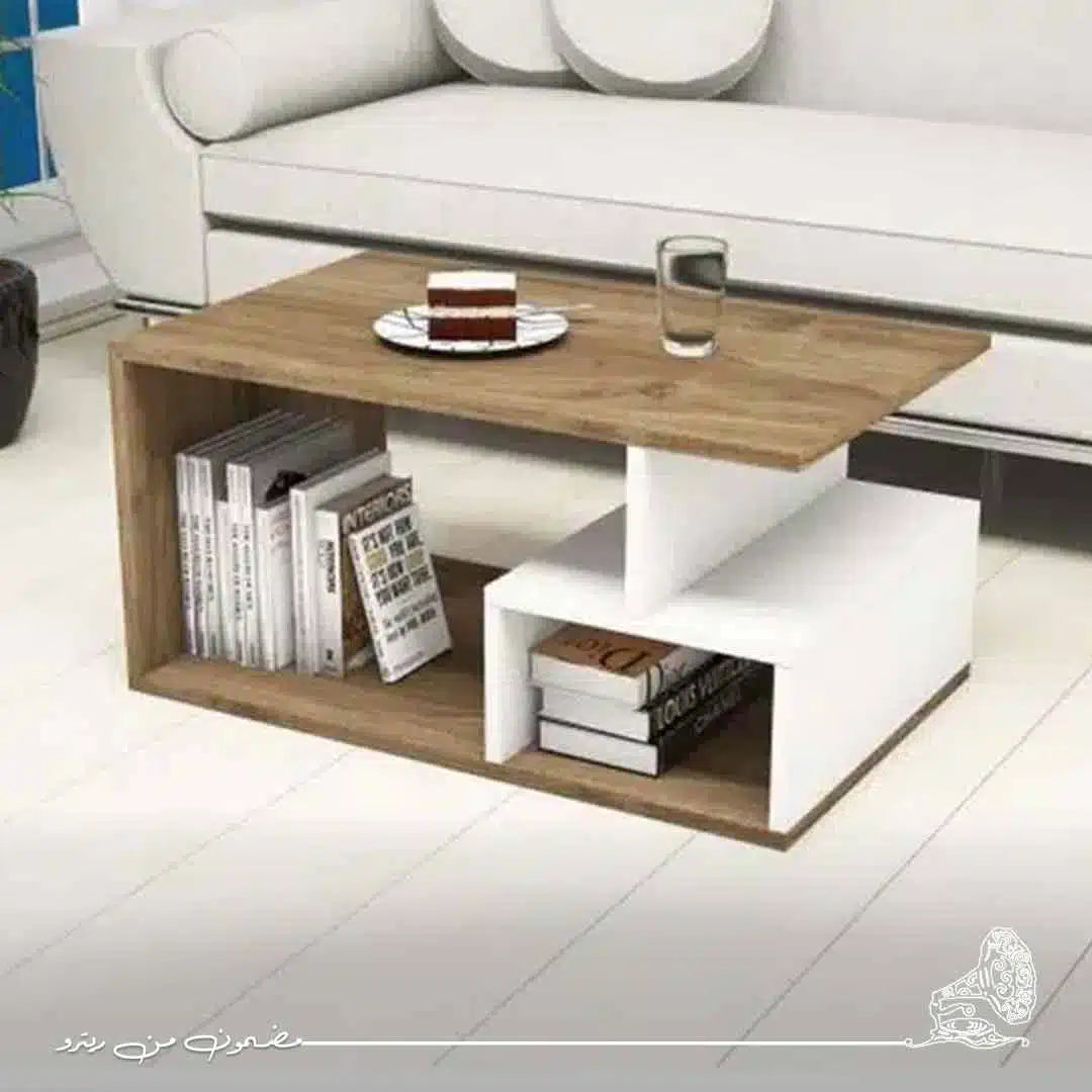 ترابيزة قهوة 100×50سم -خشبي × أبيض RA-T51