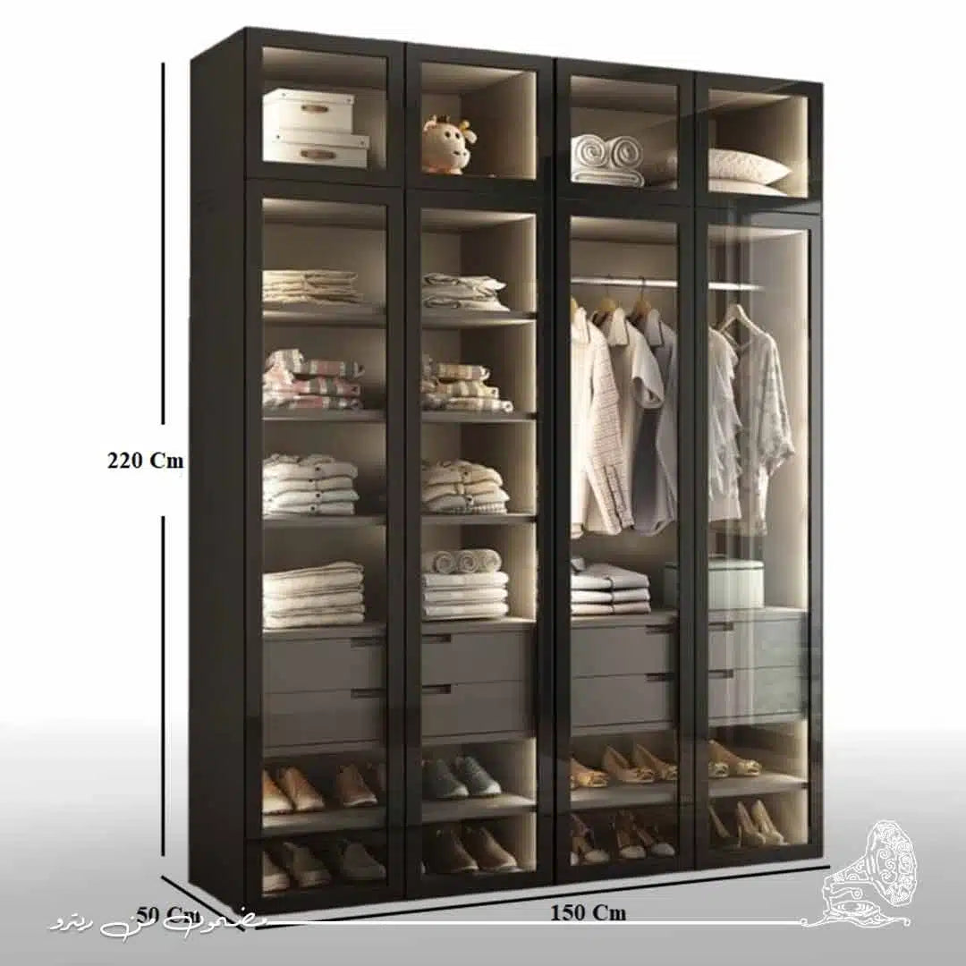 Modern Dressing Room 150x220cm - Black RA-D67