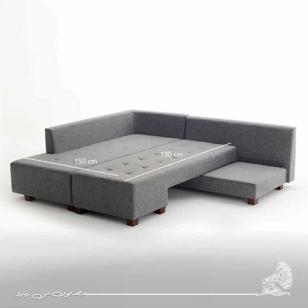ركنة سرير 280×206 سم – رمادي RA-SF17