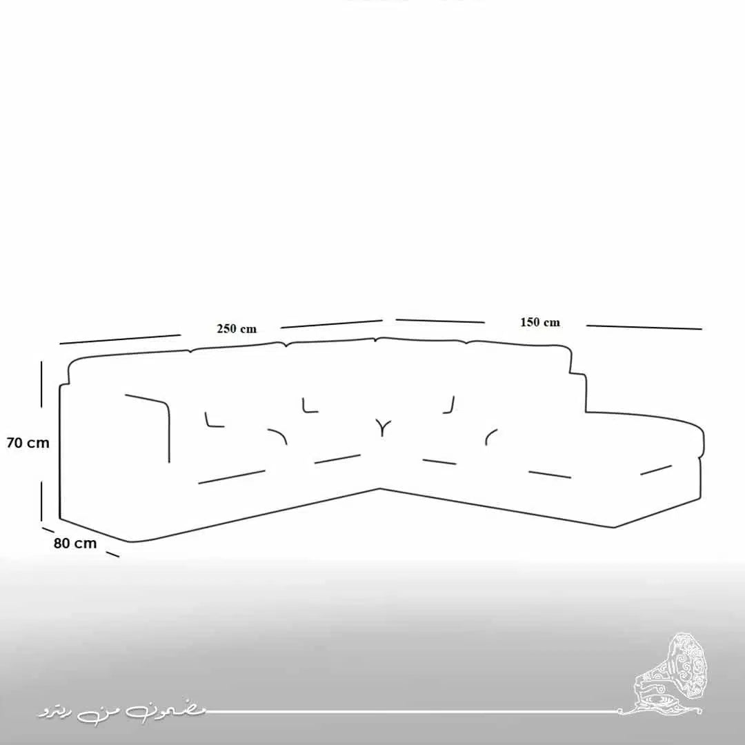 Modern corner sofa 250x150cm – Beige RA-SF40