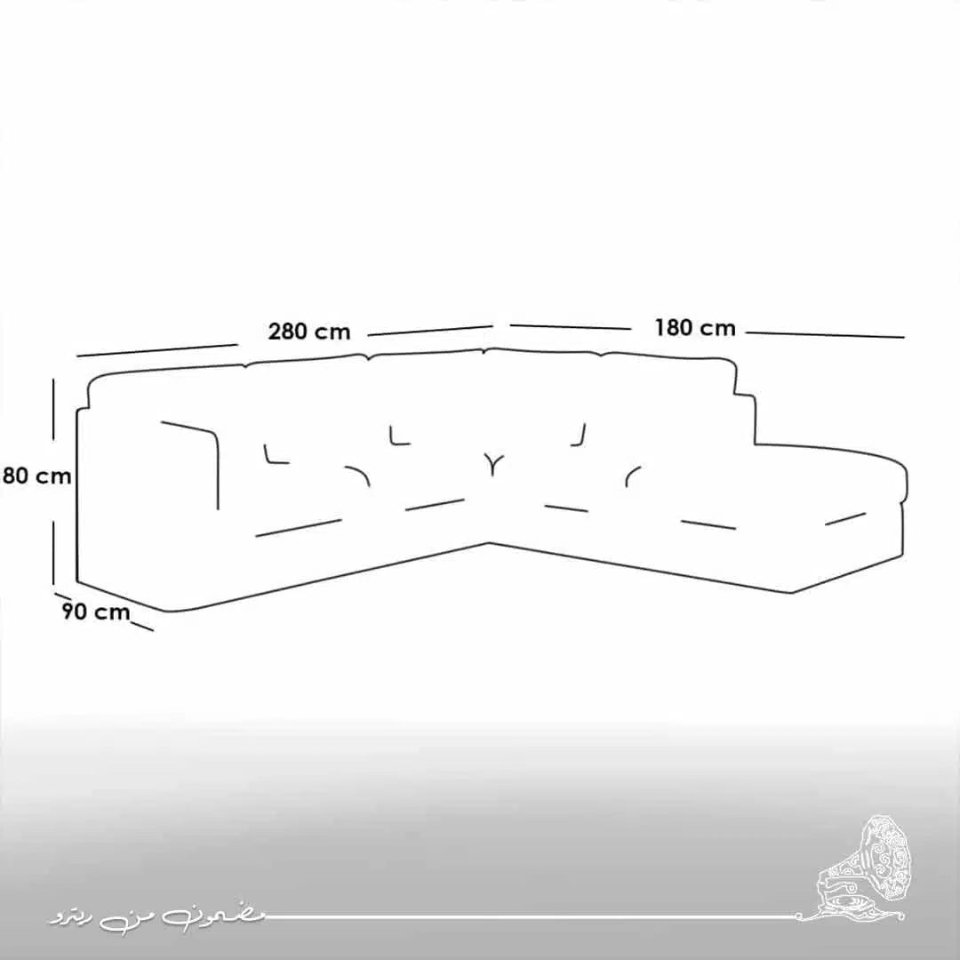 Modern corner sofa 280x180cm - Blue RA-SF29-2