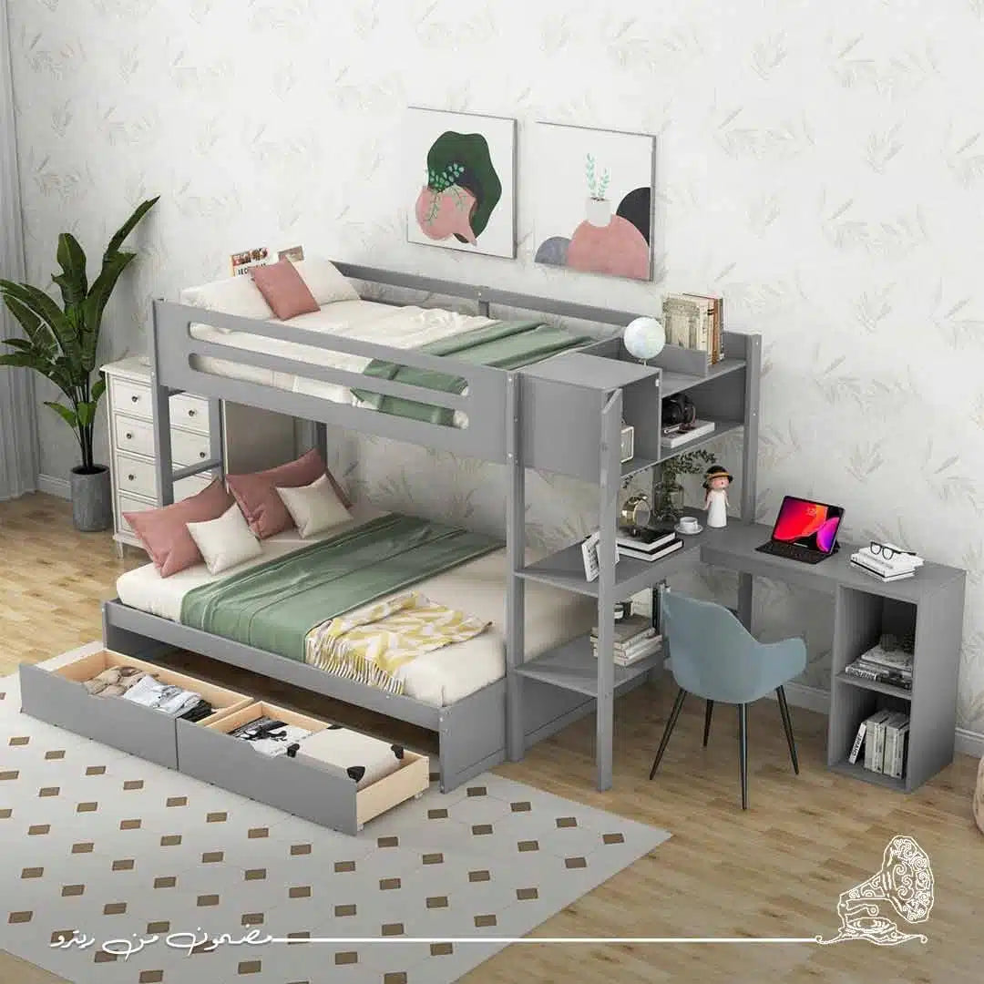 سرير دورين 120 سم – رمادي RA-BD36
