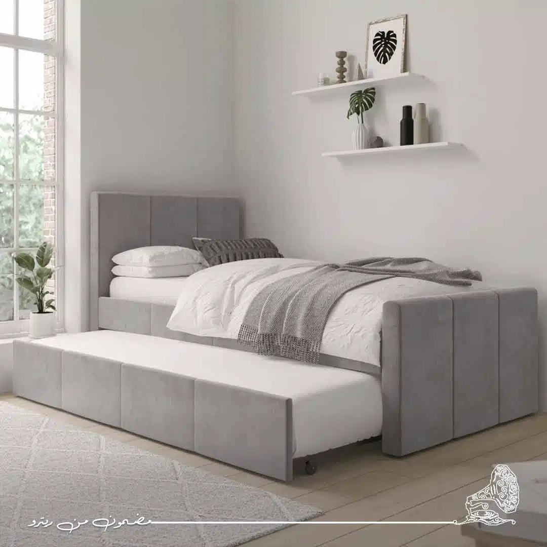 سرير دورين 120سم-رمادي RA-BD82
