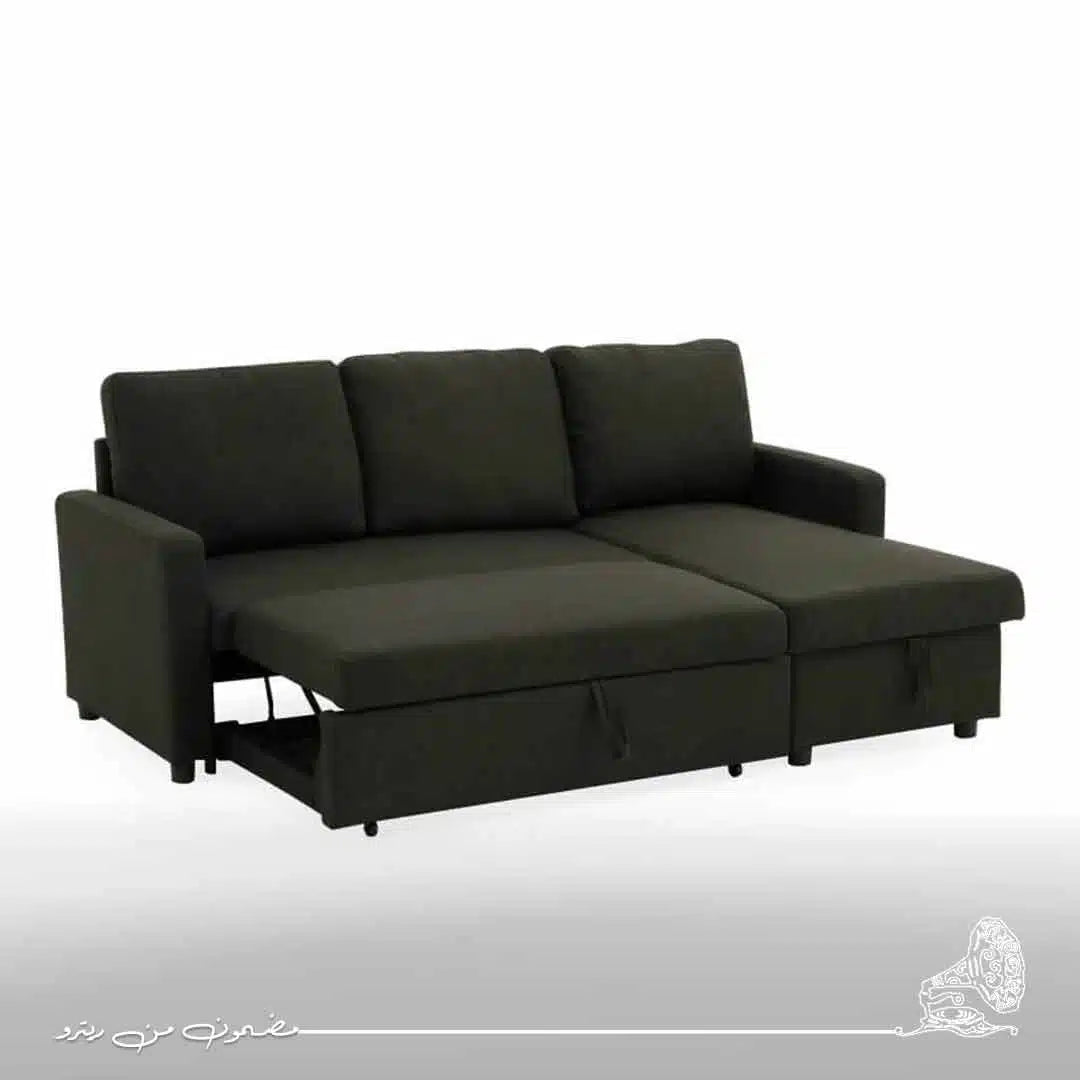 كنبة ركنة سرير 240×170سم – أسود RA-SF62