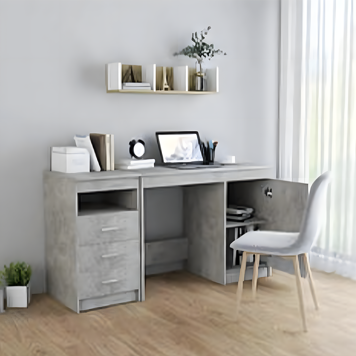 Modern desk 120x45cm - Light gray RA-F107