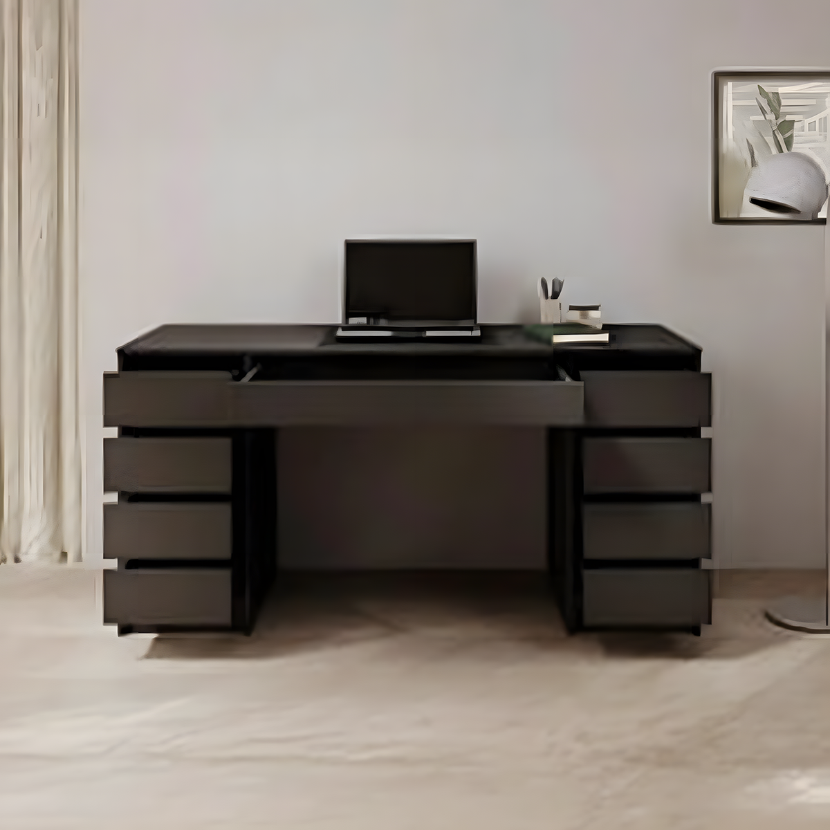 مكتب مودرن 140×40سم-أسود RA-F112