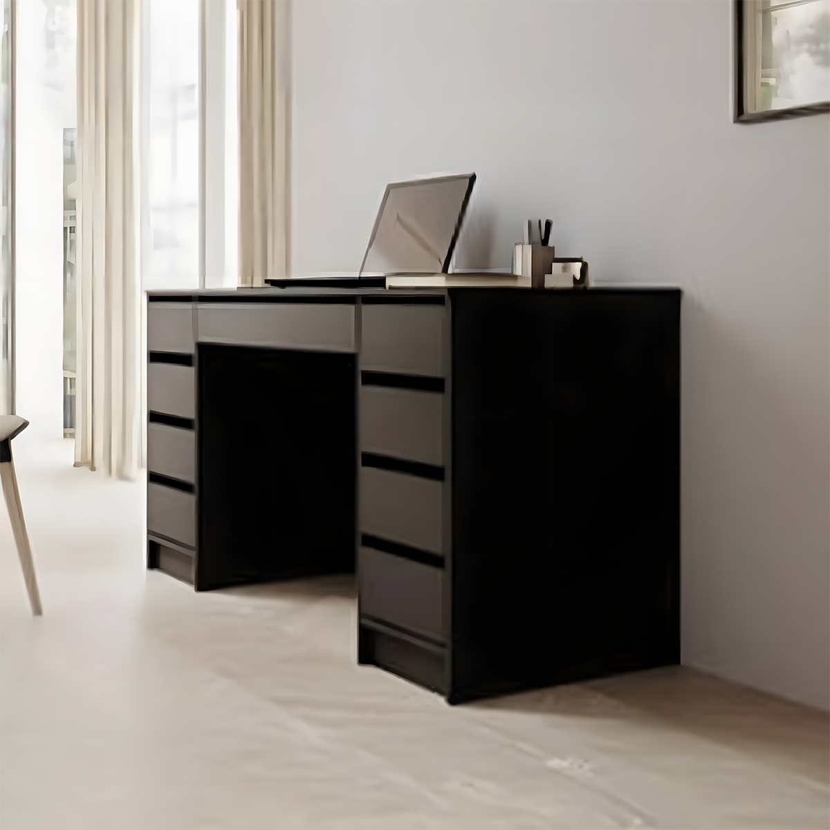 مكتب مودرن 140×40سم-أسود RA-F112