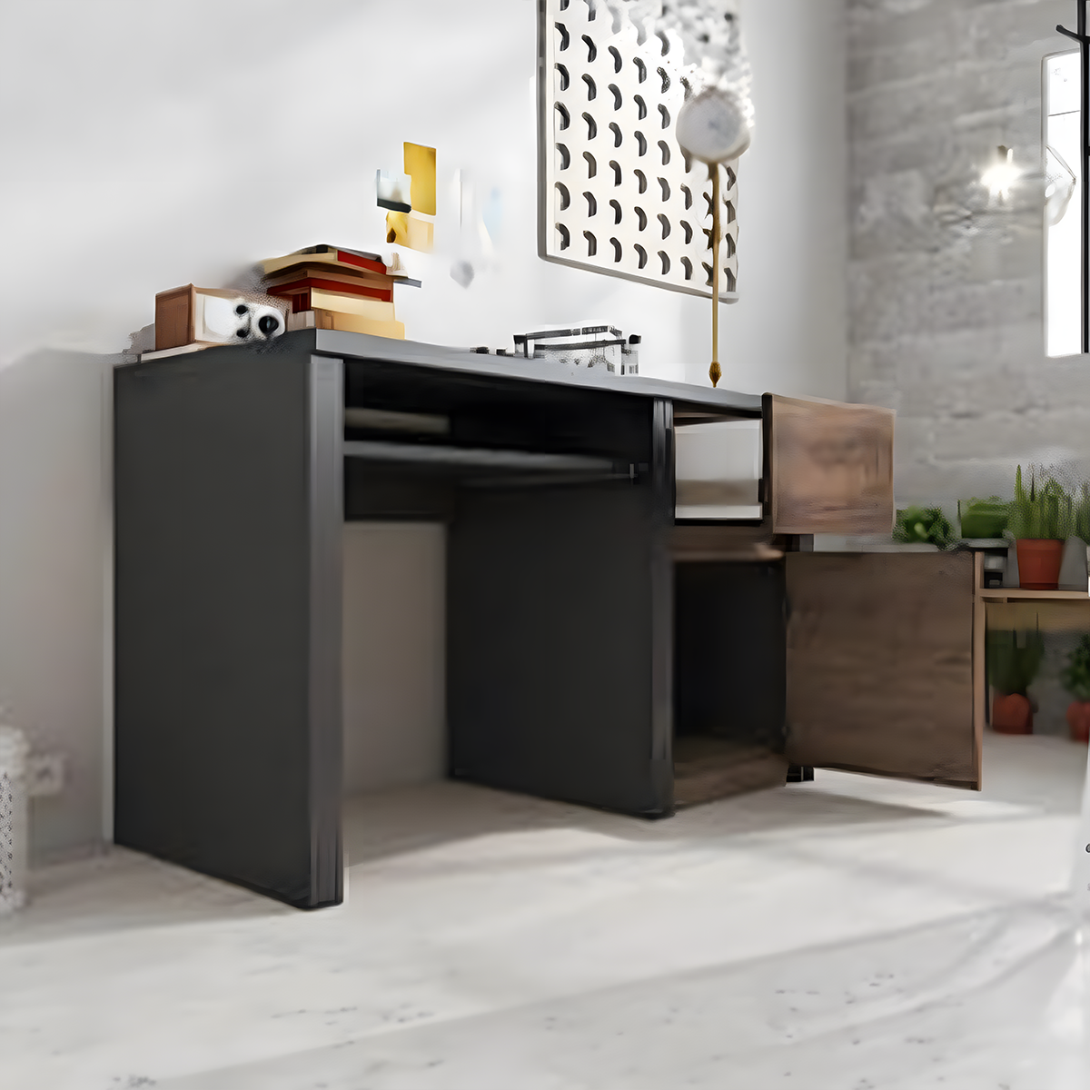 Modern desk 120x40cm - Brown x Wood RA-F114