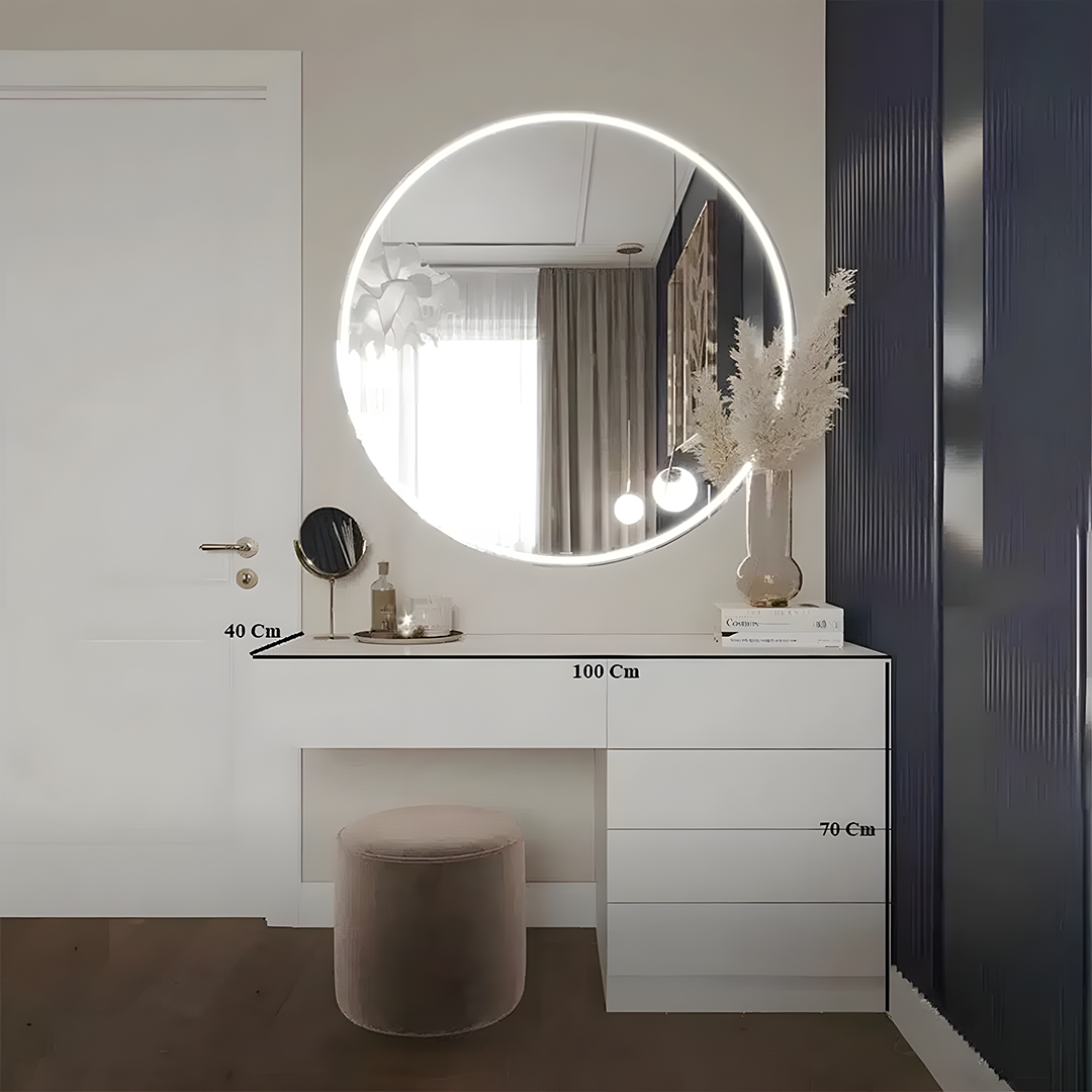 Modern Dressing Table 100x40cm - White RA-H12