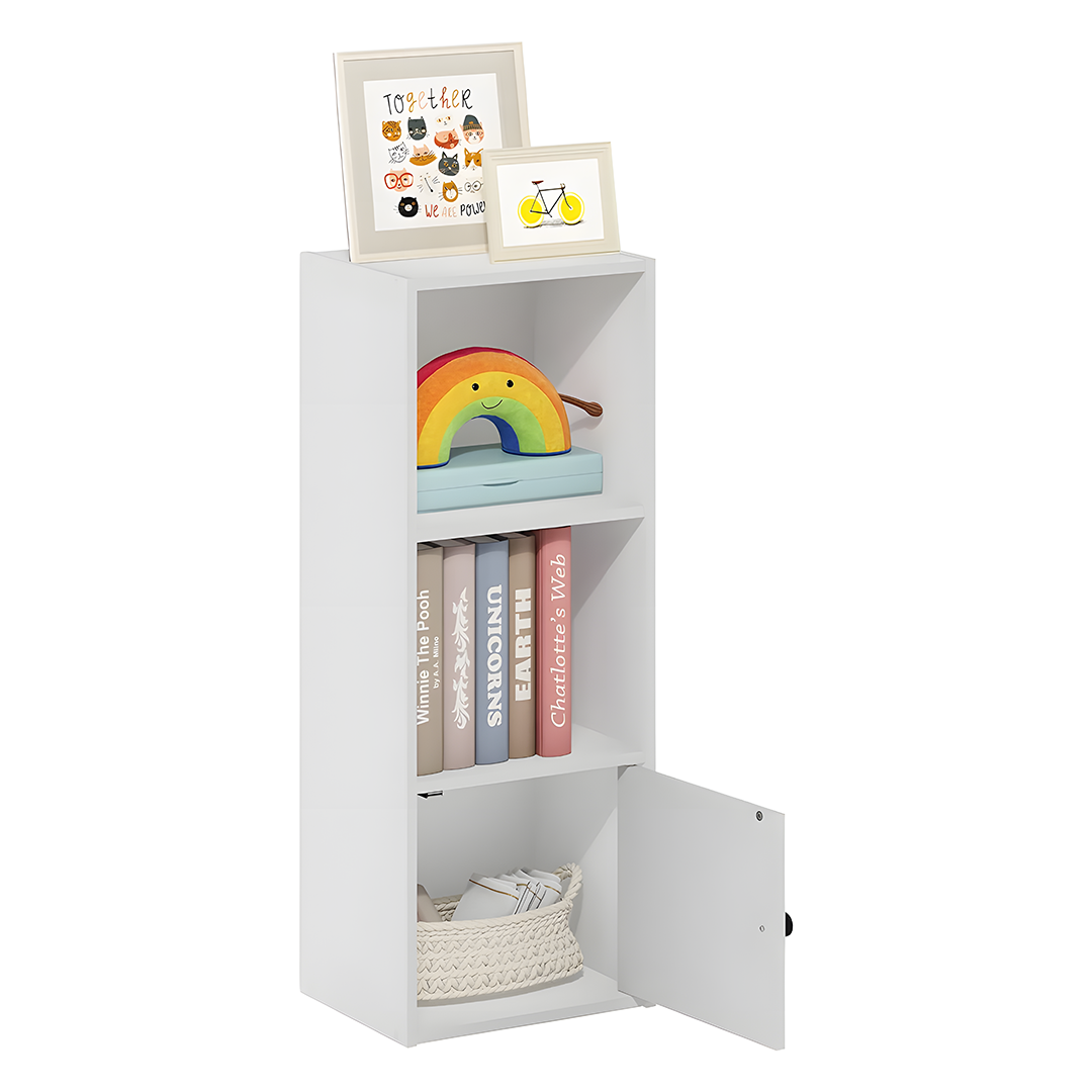 مكتبة مودرن 30×80سم-أبيض RA-mk76