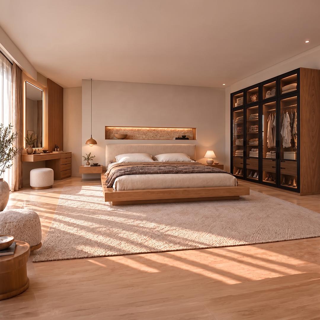 Modern 5-Piece Bedroom Set - Multicolored - RA-MR60