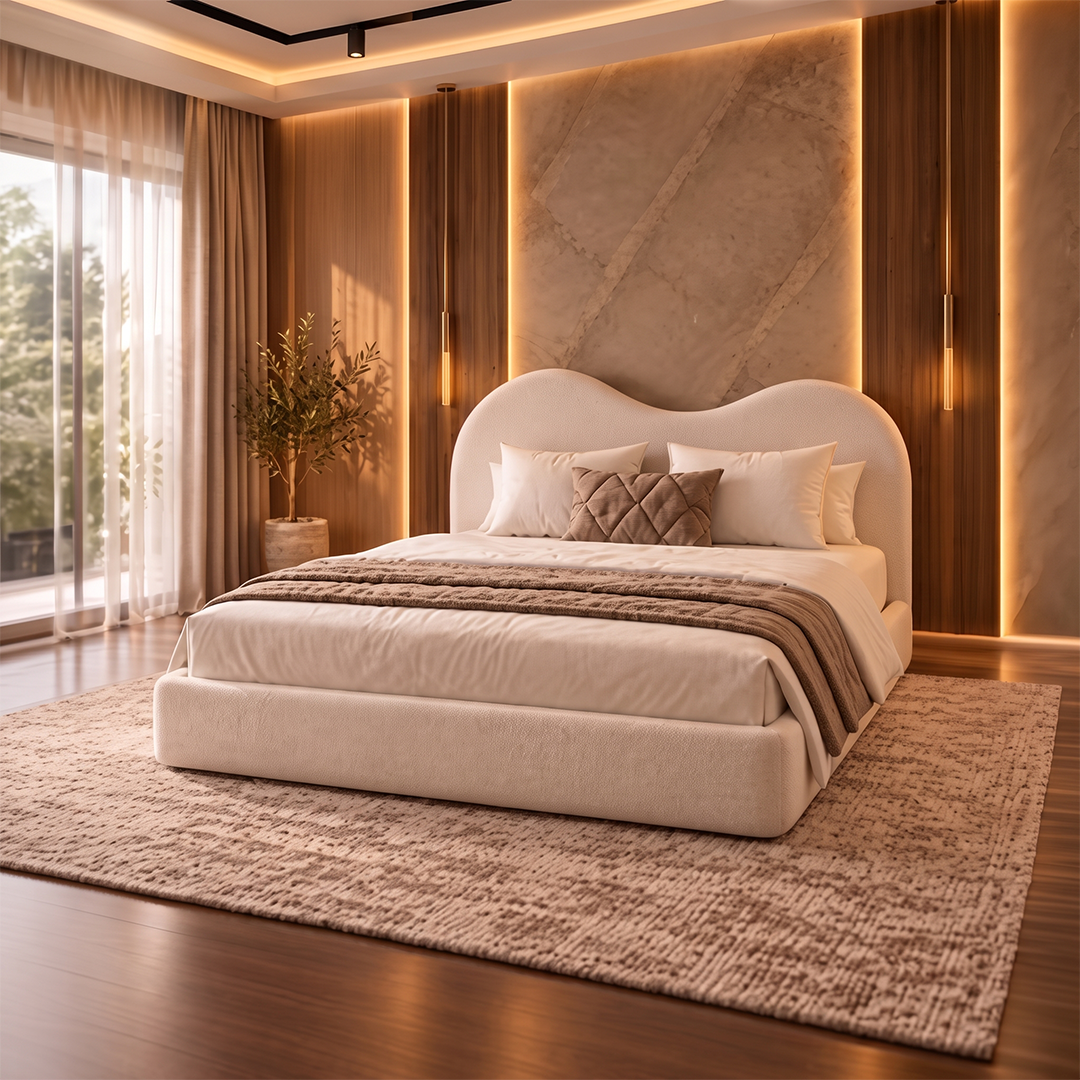Modern 5-Piece Bedroom Set - Off-White RA-MR63