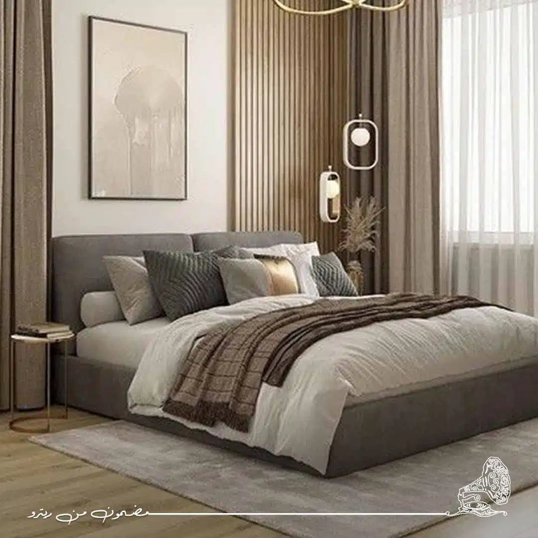سرير مودرن 160×200سم-رماديRA-BD100
