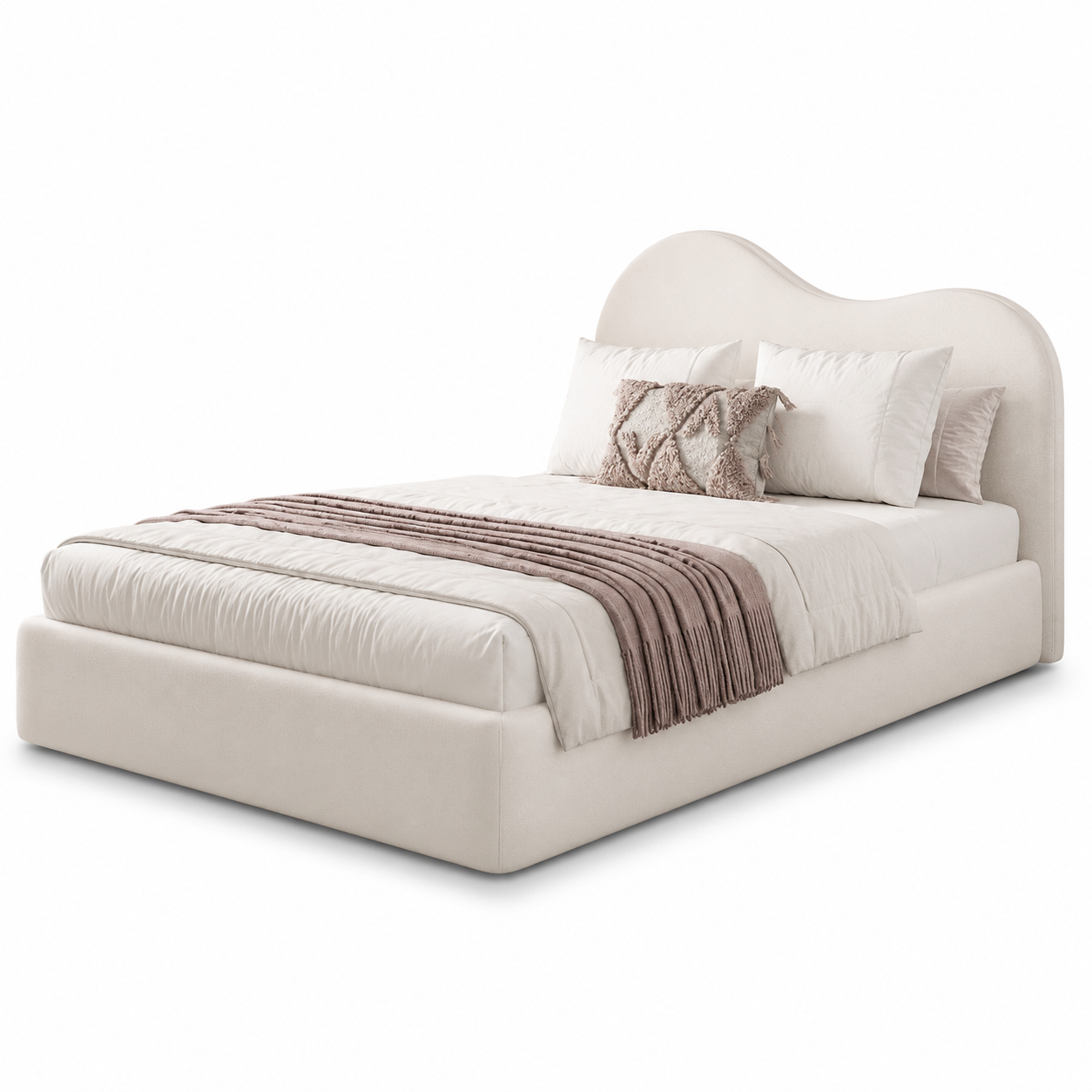 سرير مودرن 120×200سم-بيج RA-BD101