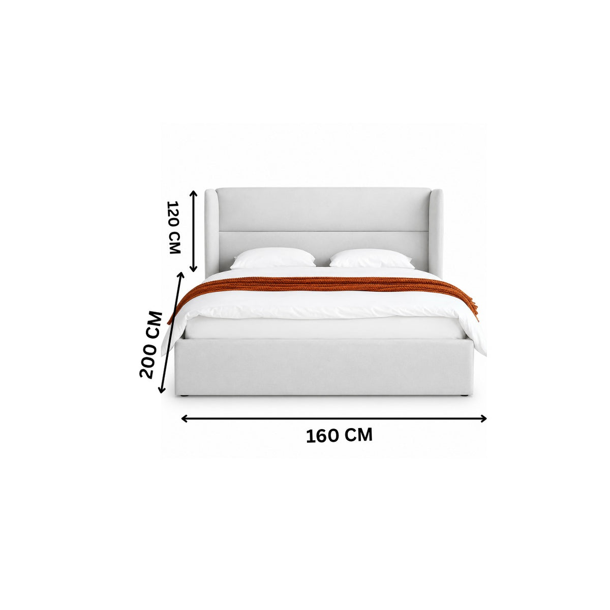 Modern bed 160x200cm - White RA-BD114