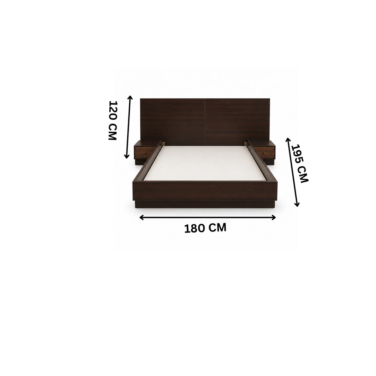 Modern Bed - 180×195 cm - Brown RAF-BD157