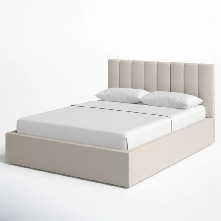 Modern Bed 130×200 cm - Beige RA-BD199