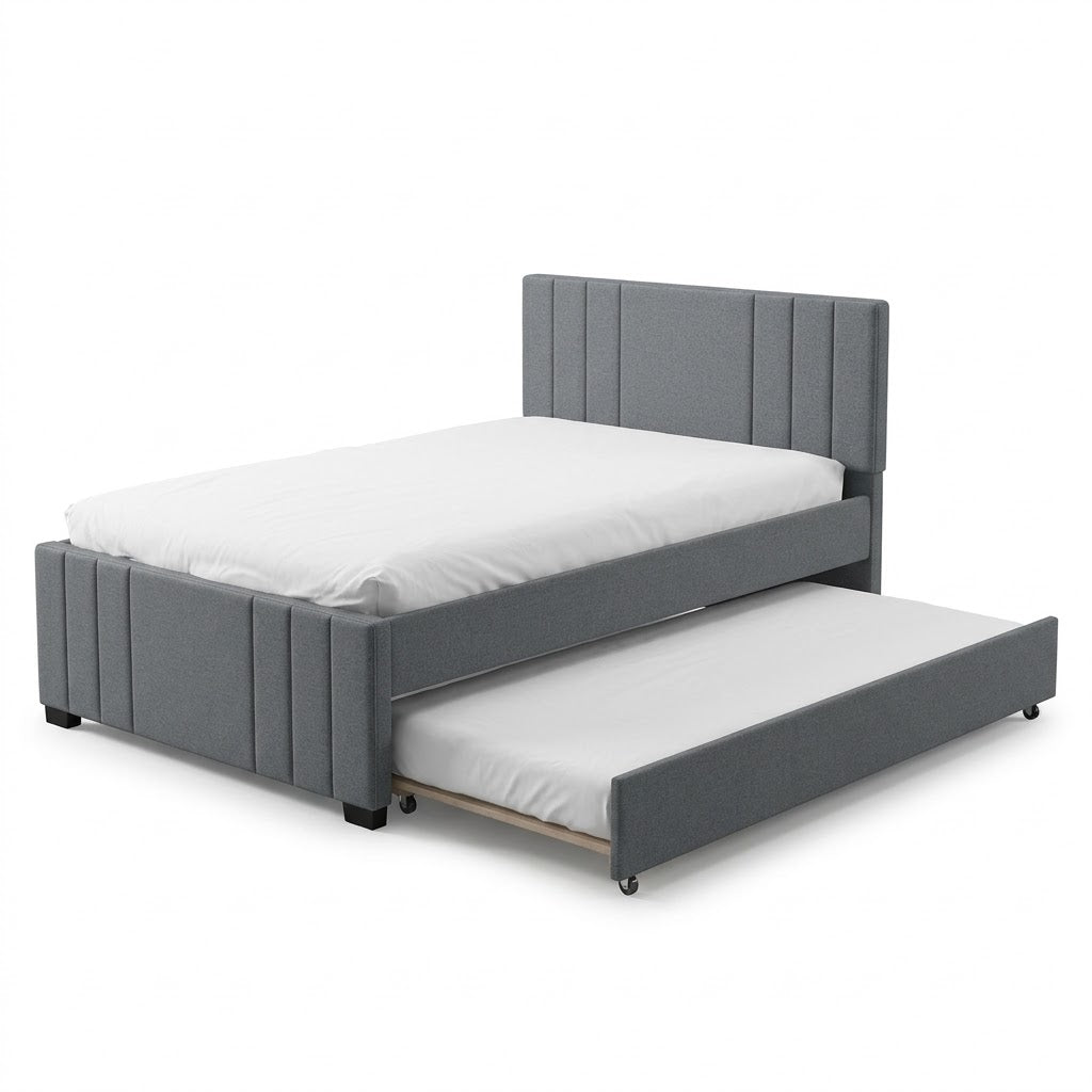 سرير دورين 130سم-رمادي  RA-BD204
