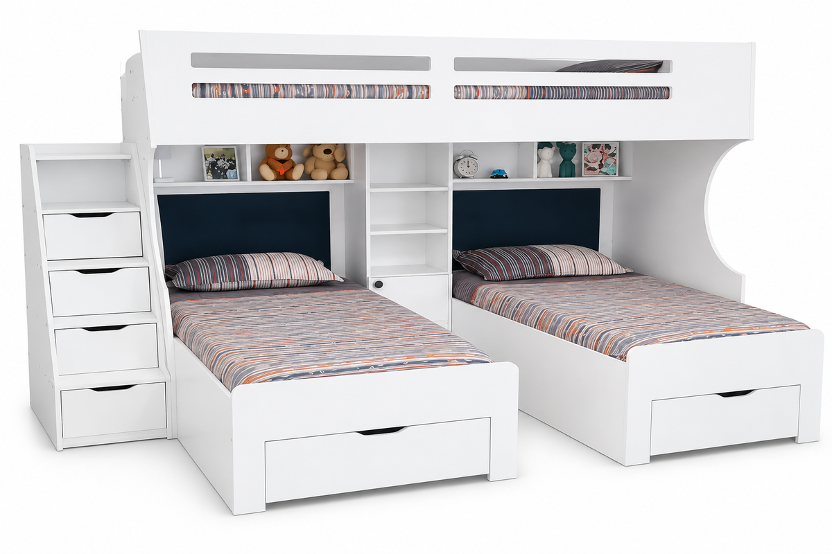 سرير دورين  300 سم- أبيض  RA-BD222