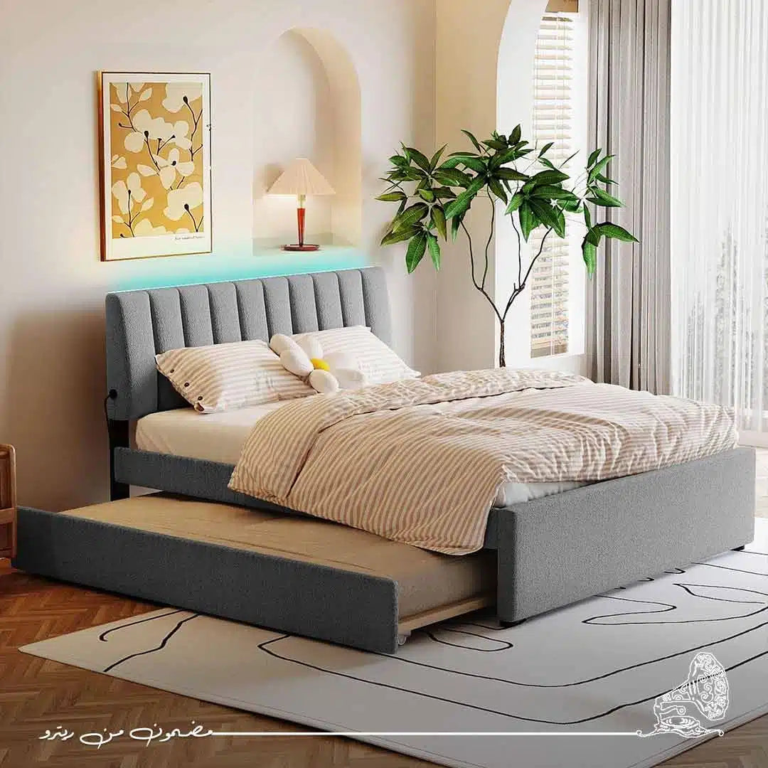 سرير دورين 120سم-رماديRA-BD91