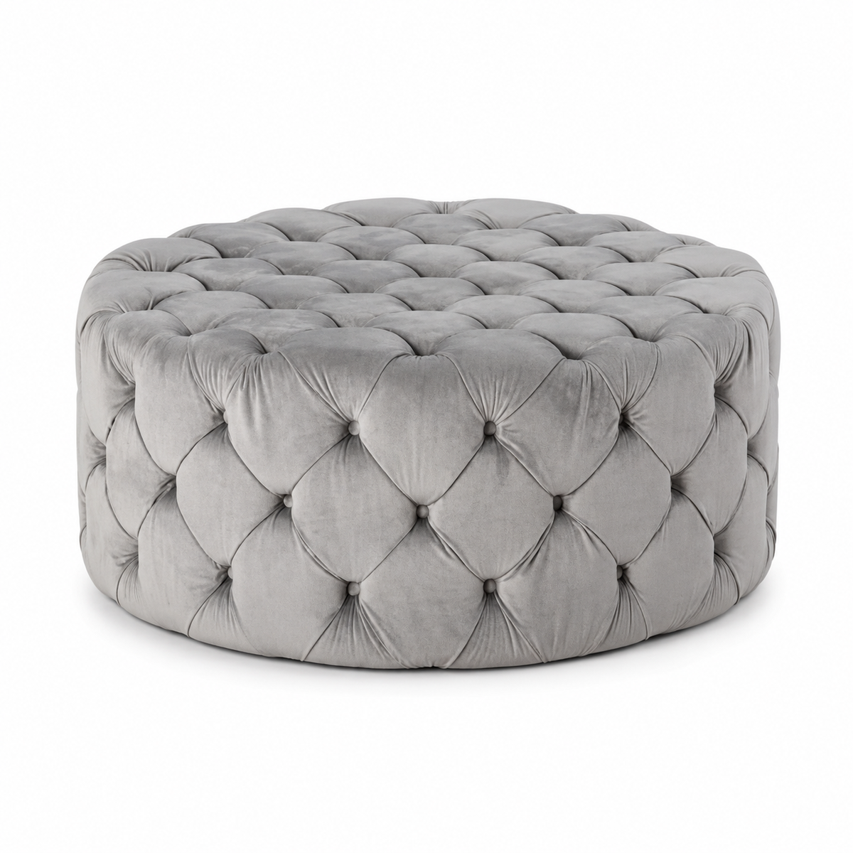 70cm Quilted Pouf - Grey RA-BF07