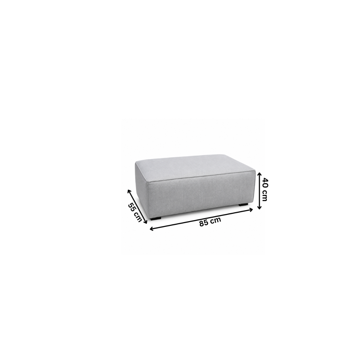 Modern pouf 55x85cm - Gray RA-BF10