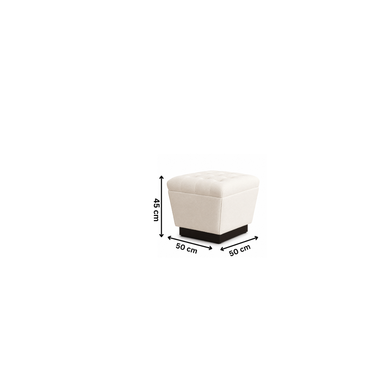 Capotene pouf 50x45cm - Off White RA-BF14