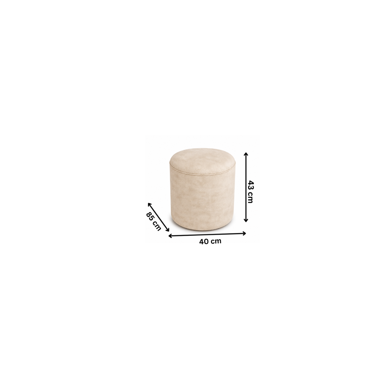 Modern pouf 40x43 cm - Beige RA-BF17