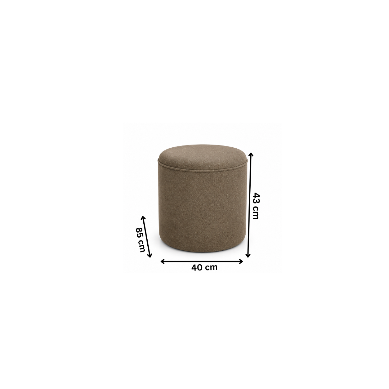 Modern pouf 40x43 cm - Gray RA-BF22