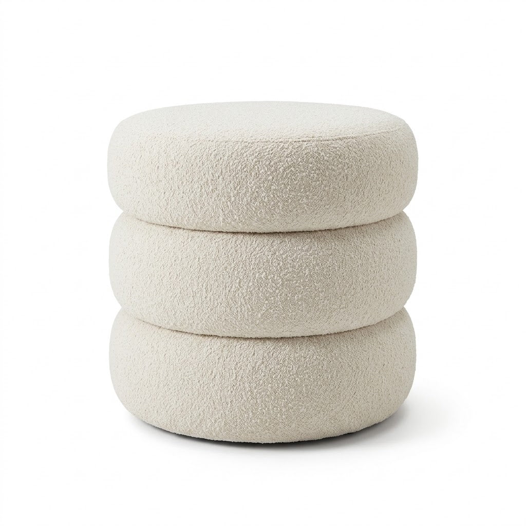 Modern Pouf 45x45 cm - White RA-BF39