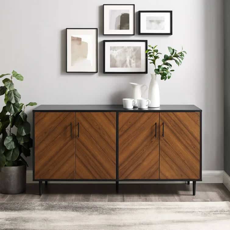 Modern Buffet 120x35cm - Black x Brown RA-BUF11