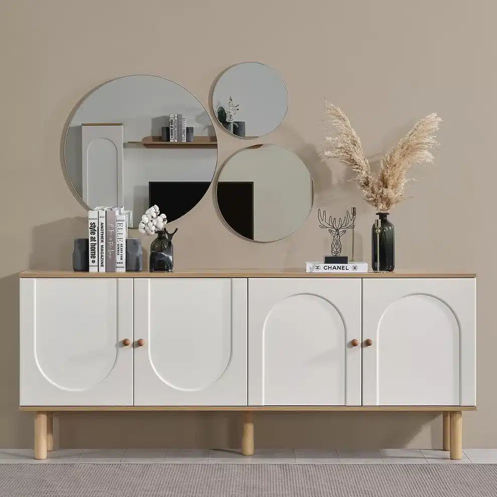 Modern Buffet 160x40cm - White x Wood RA-BUF12