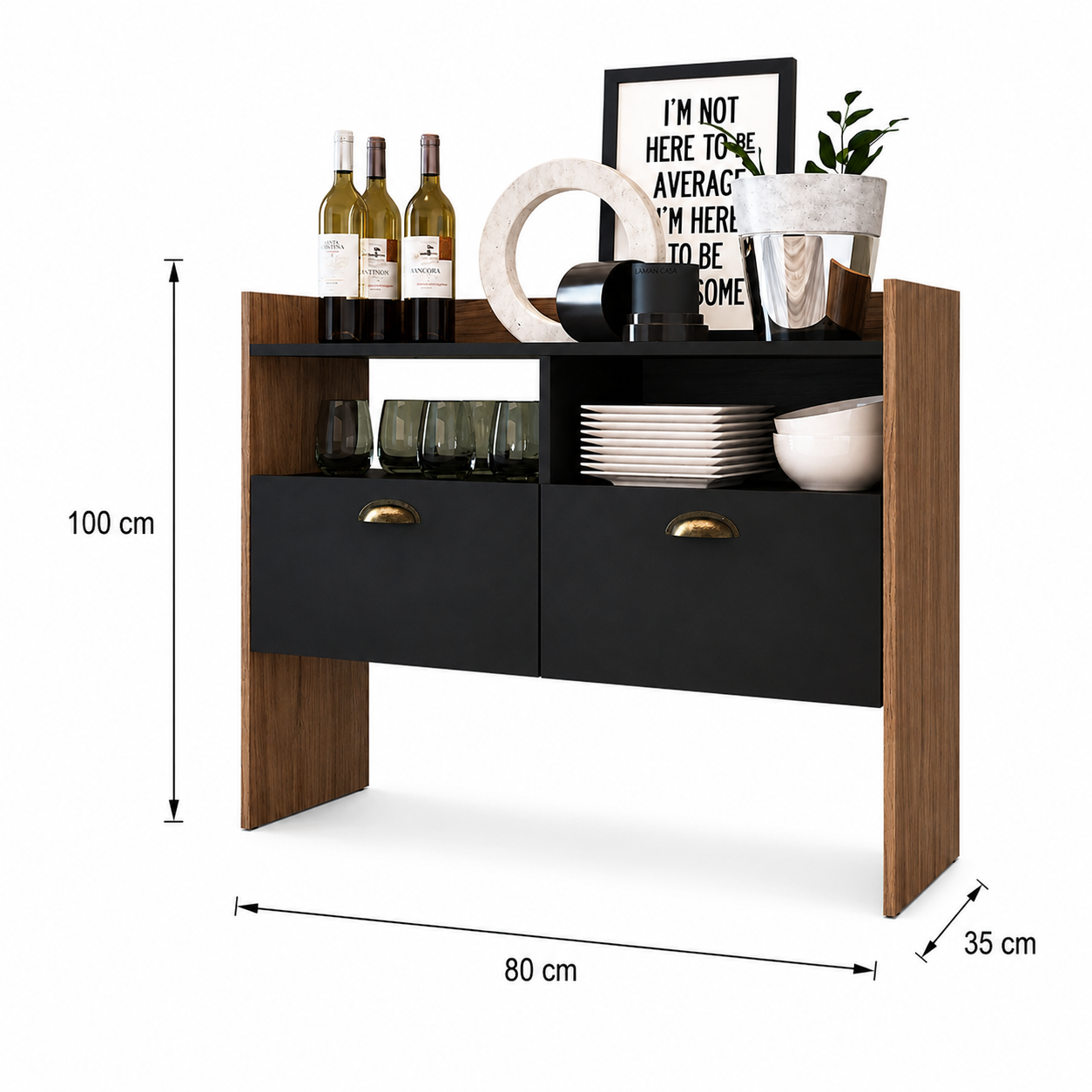Modern Coffee Corner 100x35cm – Black x Brown RA-CF03 