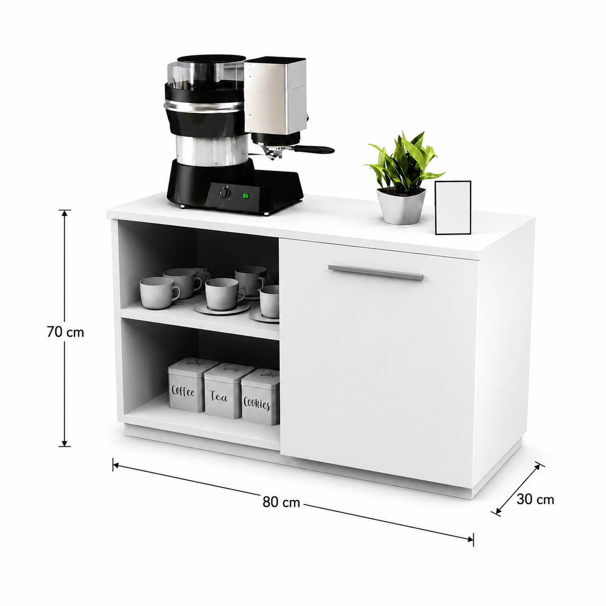Coffee Corner 80x30cm - White RA-CF18