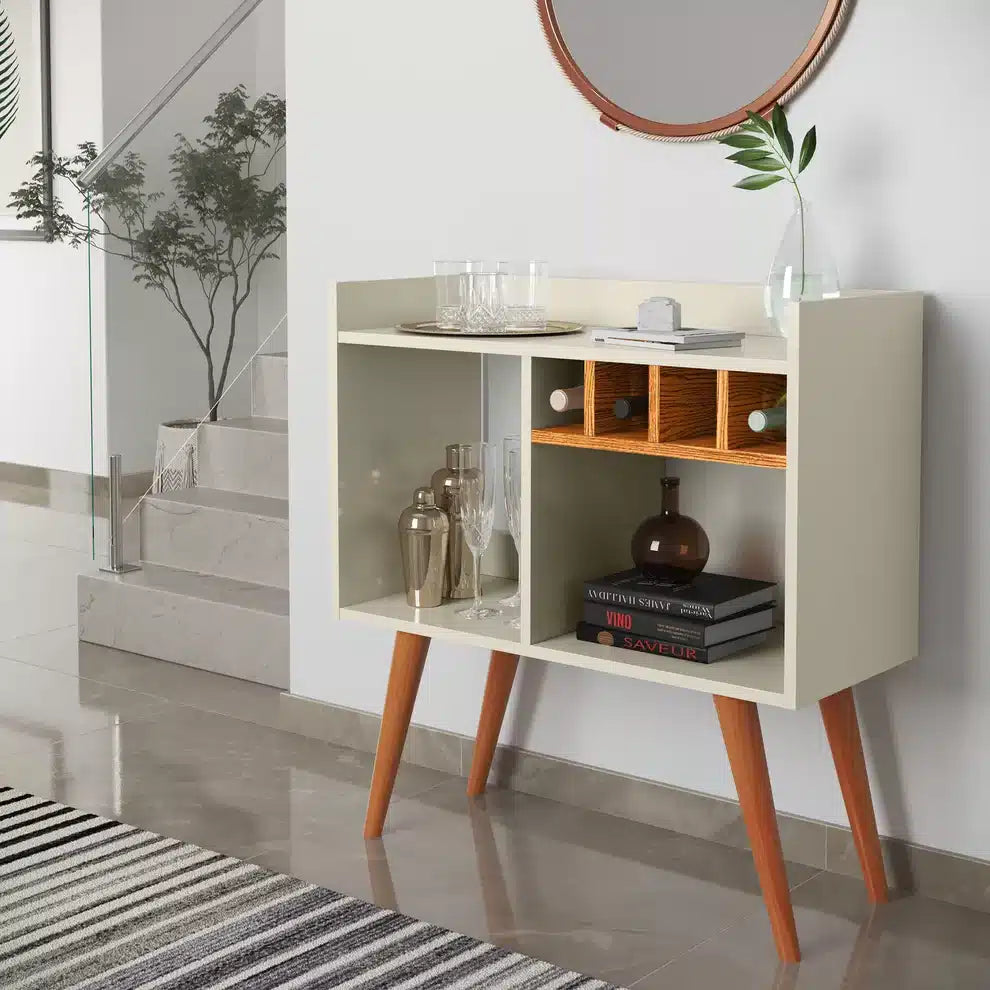 كوفي كورنر 80×30سم-أبيض×خشبيRA-CF26