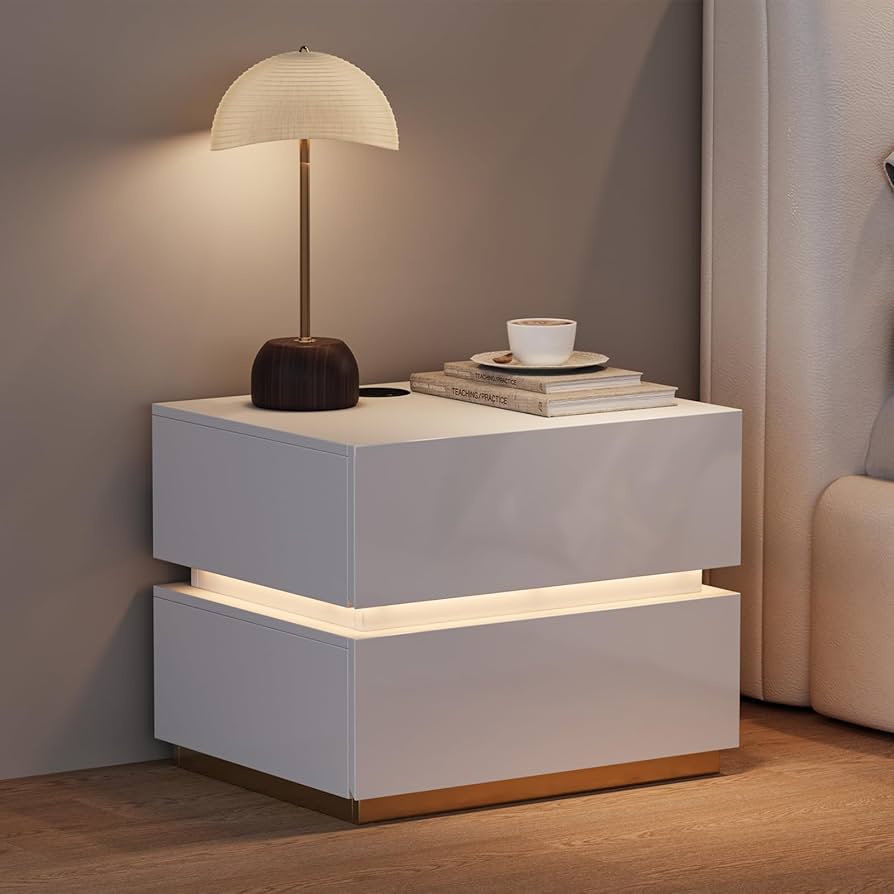 Modern nightstand 50x40cm - White RA-CO30
