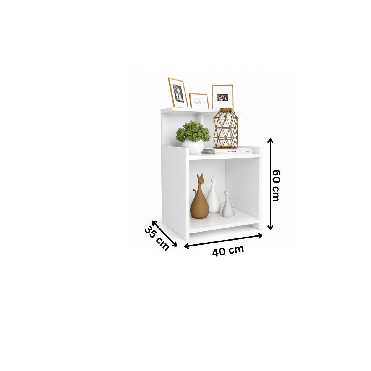 Modern Nightstand 40x35cm - White RA-CO32