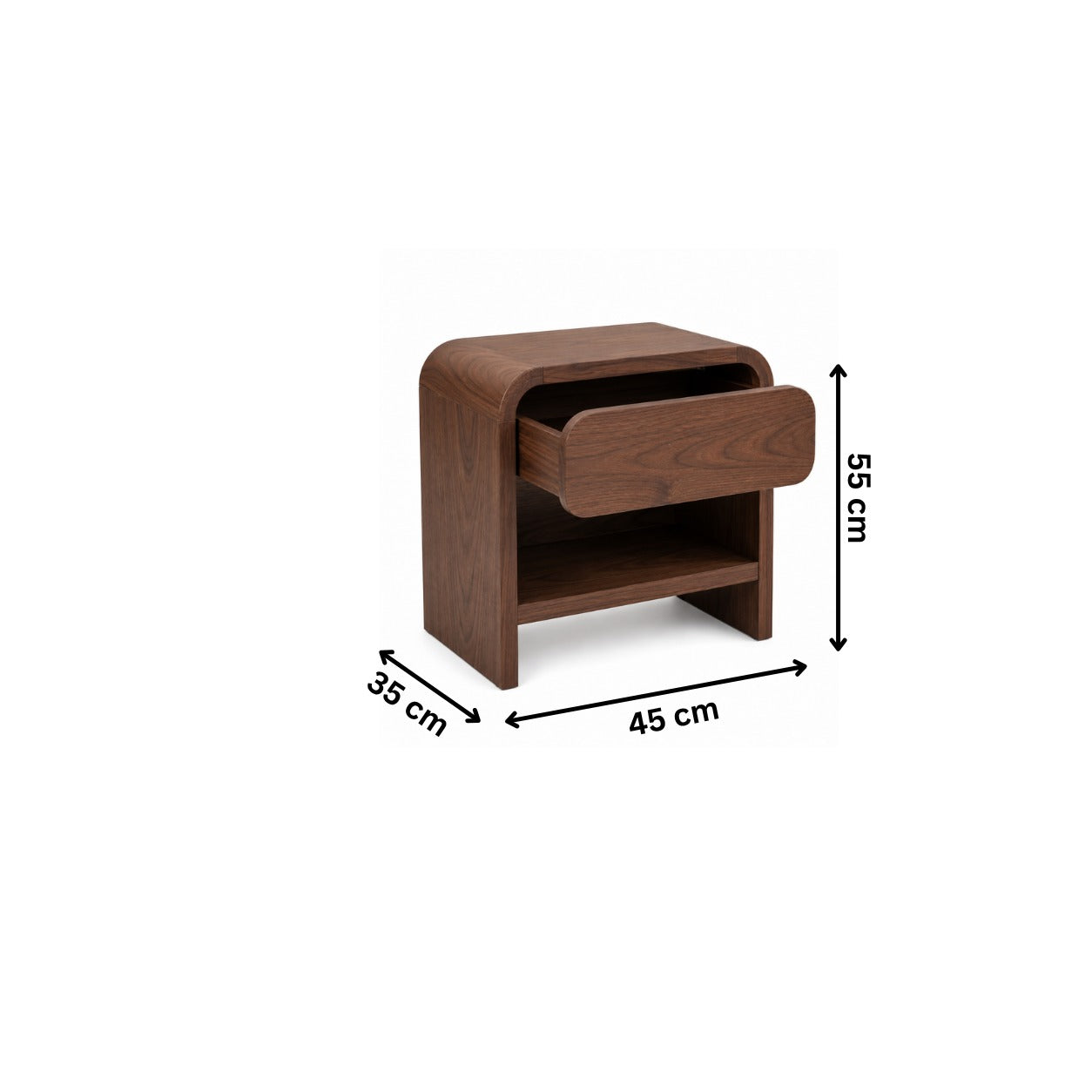 Modern nightstand 45x35cm - Brown RA-CO41