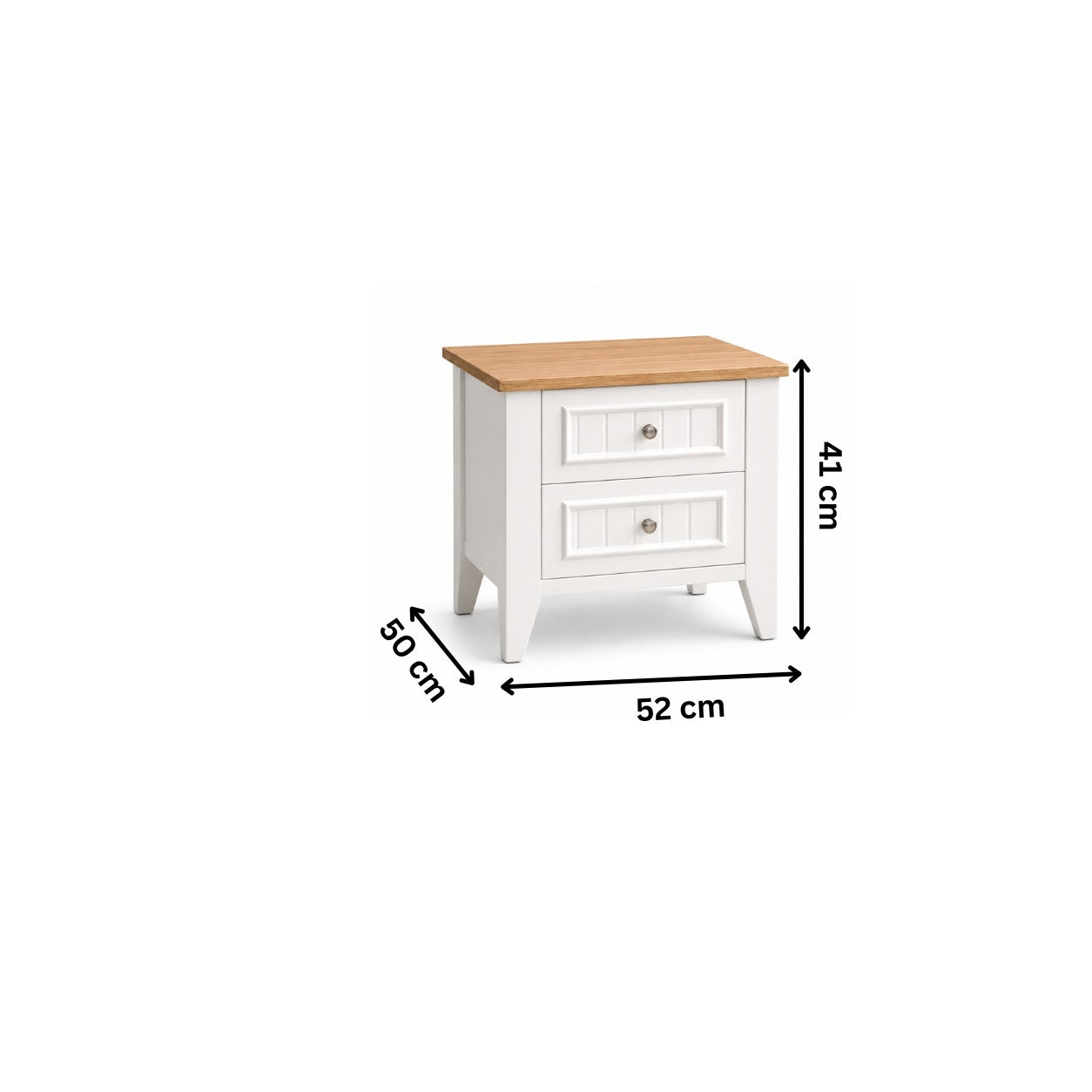 Modern dresser 52x50cm - White x Wood RA-CO48