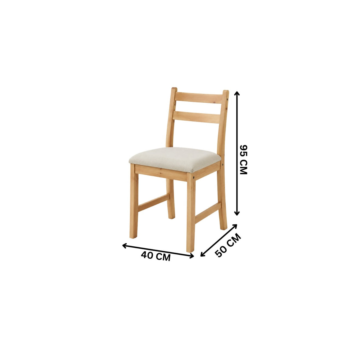 Dining table + four chairs - wooden x white RA-DR33
