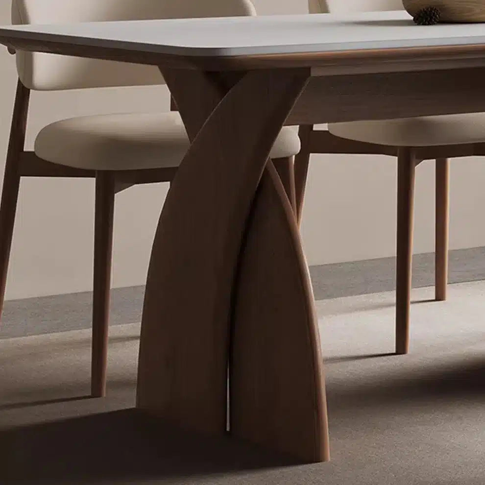 Dining table + 4 chairs - Beige x Wood RA-DR56